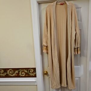 Elegant Cream Long Cardigan